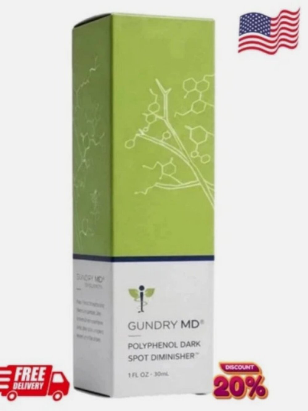 Gundry MD Polyphenol Dark Spot Diminisher Serum 1 oz New In Box Skincare